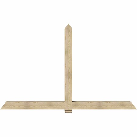 Ekena Millwork Eugene Rough Sawn Timber Gable Bracket, Douglas Fir, 108"W x 68"H x 6"D x 6"F, 15/12 Pitch GBW108X68X0606EUG00RDF